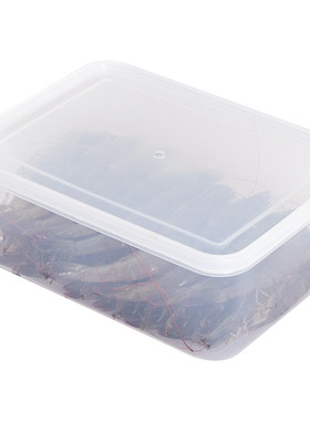 虾保鲜盒储存盒鱼肉薄切肉片冰箱收纳盒食品级扁平整理盒食物分装