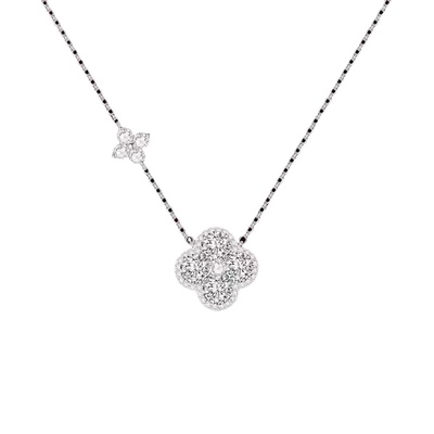 四叶幸运草项链锁骨链女小众百搭