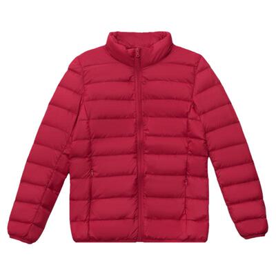 红色短款轻薄羽绒服女2025年新款