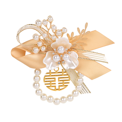 香槟色手腕花结婚胸花中式高档