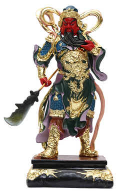 树脂鎏金关公神像敦煌彩韦陀菩萨