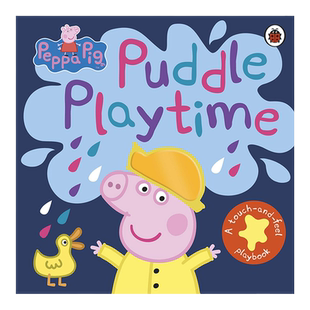小猪佩奇触摸书 佩奇玩泥坑英文绘本 Peppa Pig Puddle Playtime 粉红猪小妹 儿童英语启蒙纸板书触摸书 纯全英文正版英语书籍