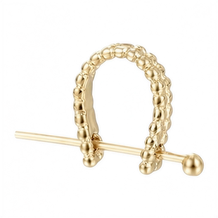 手工U形吊坠项链扣头配件翡翠扣子玉坠扣万能扣佛公绿松石diy饰品