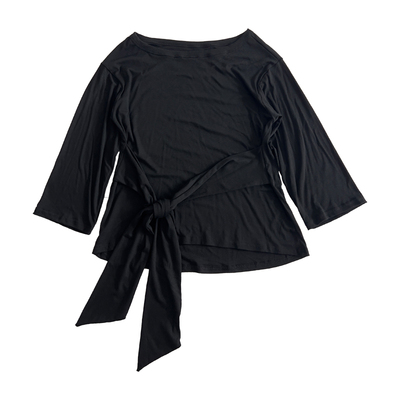 abg辣妹斜肩收腰长袖T恤