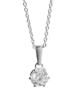 莫桑纯银锁骨链女简约项链莫桑钻