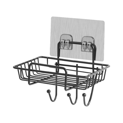 厨房铁艺置物架免打孔墙上壁挂式抹布洗碗布海绵刷收纳架沥水架