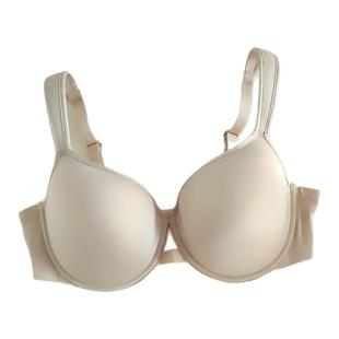 正品外贸欧美薄款大码文胸大胸显小内衣光面无痕全罩杯上托防下垂