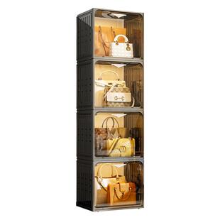包包收纳收纳神器存放装小包包的置物架子防尘盒落地透明展示包柜