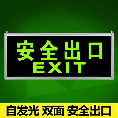 应急灯指示牌夜光消防自发光安全出口标c志牌指示牌灯具疏散墙贴