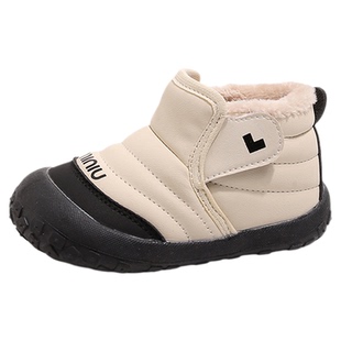 宝宝棉鞋加绒加厚小童雪地靴防滑保暖婴儿学步鞋软底男童鞋子女宝