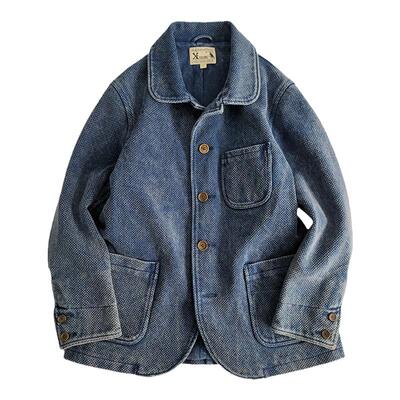 西里布蓝染全棉剑道春秋