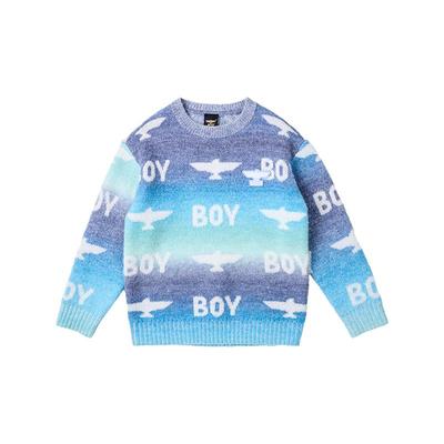 BOY童装25秋冬新款儿童毛衣时尚潮流套头针织衫男童女童亲子装