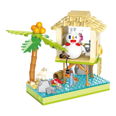 蜜雪冰城度假系列积木玩具