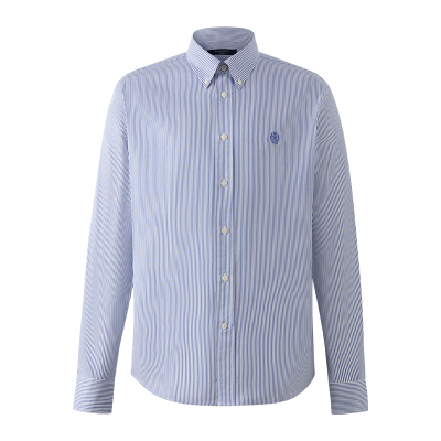 男士商务通勤经典条纹长袖衬衫