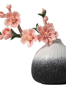 非遗手工瓷花仿真花瓶家居摆件