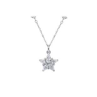 周六福幸运星项链女星星链坠S925银甜美轻奢设计感新年礼物送女友