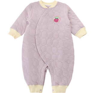 一岁宝宝衣服秋冬季夹丝保暖哈衣新生儿爬爬服婴儿连体衣秋冬款