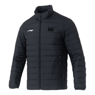 李宁羽绒服国旗款2026春季新款保暖夹克外套蓬松轻薄短款立领上衣