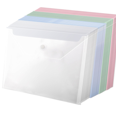 a4透明按扣文件袋加厚大容量