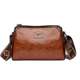 品牌真皮小包包女2025新款休闲百搭大容量单肩斜挎包软牛皮妈妈包