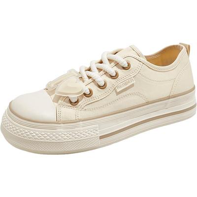 人本官方正品2025夏季新款百搭薄款帆布鞋女复古平底板鞋女鞋潮鞋