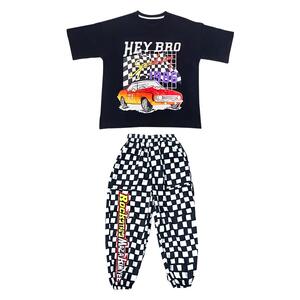 儿童嘻哈街舞套装夏季女童hiphop潮牌爵士舞走秀演出服男童架子鼓