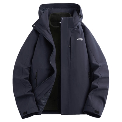 Jeep吉普三合一户外冲锋外套男款