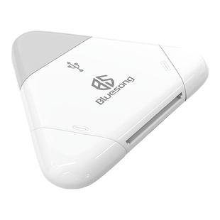 Bluesong相机内存读卡器sd适用佳能索尼富士尼康数码三星松下奥林巴斯卡西欧苹果ccd转手机三合一typec接口取