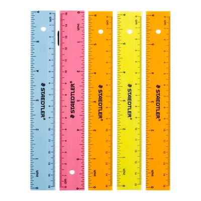 施德楼彩色直尺15厘米带英寸格尺