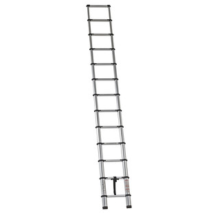 创乾单面伸缩梯加厚铝合金工程梯子竹节升降梯子家用阁楼伸缩直梯