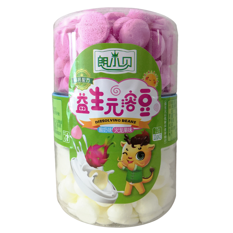 朗小貝酸奶水果溶豆豆添加益生元入口易化溶豆寶貝兒童零食非嬰兒