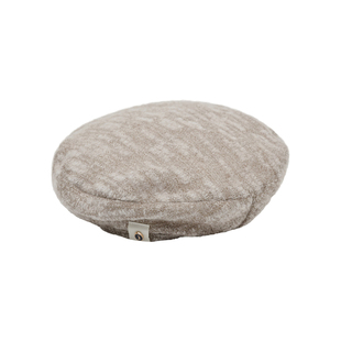 JOJOKUR 意大利进口微透贝雷帽_灰白棕咖混色高定感针织时装早春