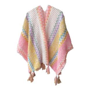 民族风披肩女外搭2025新款针织云南草原大理秋冬旅游穿搭披风斗篷