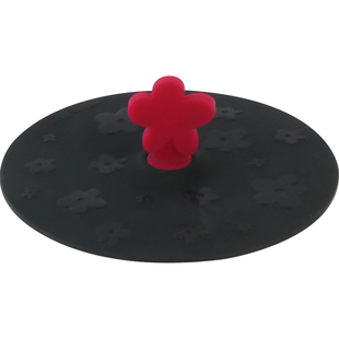 蓝莲花食品级硅胶杯盖马克杯盖通用盖子防尘耐高温水杯盖可爱圆形