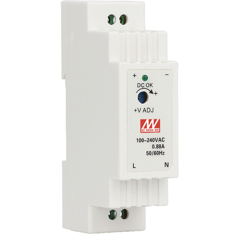 明纬导轨式安装小体积开关电源DR-15W 24V0.63A 12V1.25A工业电源