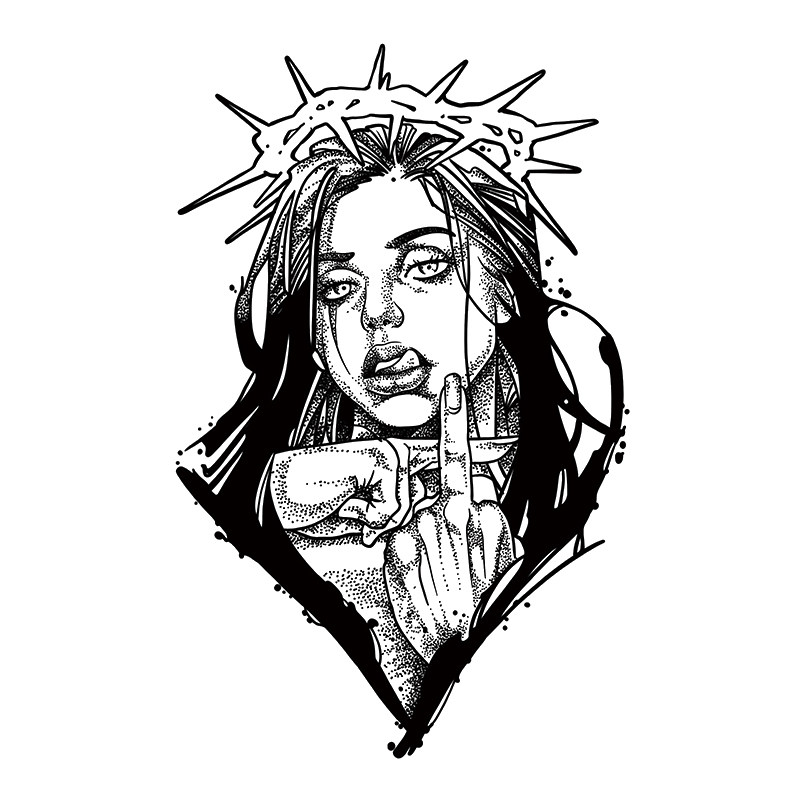 XMXP老传统艺伎草本纹身贴女防水