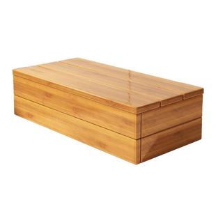 三梦楠竹脚踏凳厨房洗衣机增高垫脚台垫板加高地台脚踏板台阶凳子