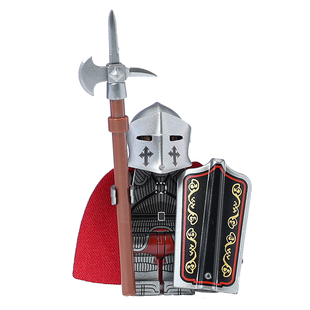 中世纪古风铠甲帝国圣殿骑武士兵团军事第三方积木小人仔拼装玩具
