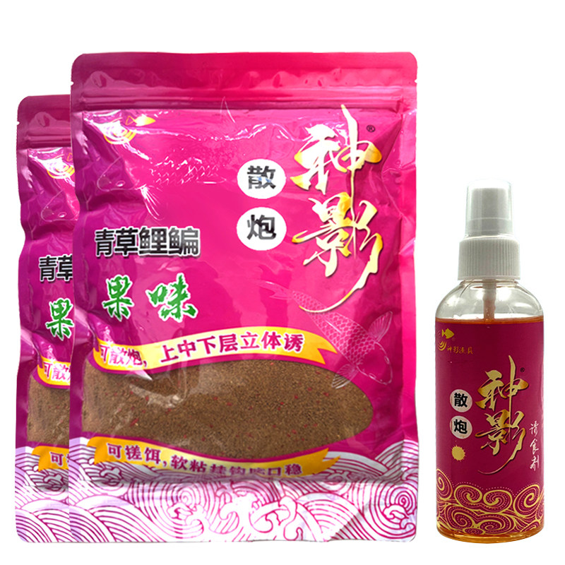 神影老冰棍果味散炮颗粒青鱼草鱼专用薯香味黑坑饵料钓鱼官方旗舰