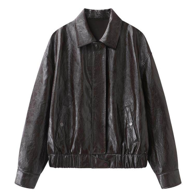 艾诺丝国内代购2026春季新款休闲显瘦时尚夹克皮衣短外套BR101128