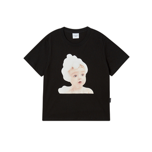 ADLV 韩国潮牌2025夏季新款娃娃脸泡泡头短袖T恤休闲女士女款上衣