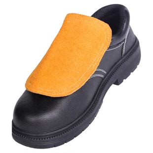 电焊工鞋盖牛皮耐磨隔热阻燃防火花飞溅护脚罩劳保工作鞋防烫脚盖