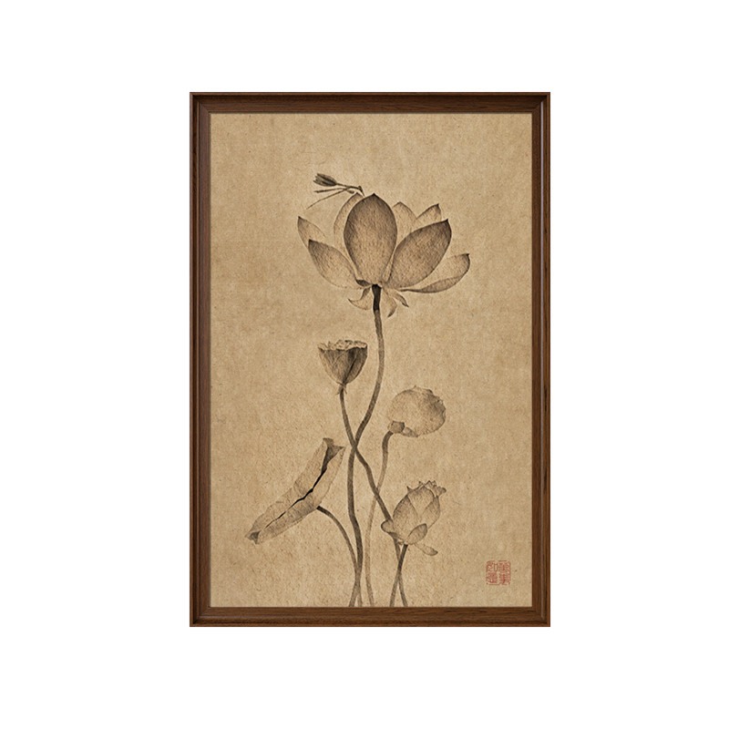 【设计师推荐】荷花图酒店装饰画