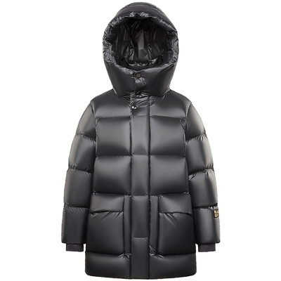 高梵黑金中长款加厚儿童鹅绒服