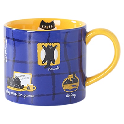 卡通可爱款小猫陶瓷杯大容量