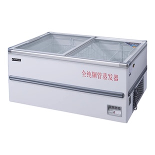 兴南铜管大型岛式冷冻陈列柜冷柜商用鲜肉海鲜速冻冰柜超市专用柜