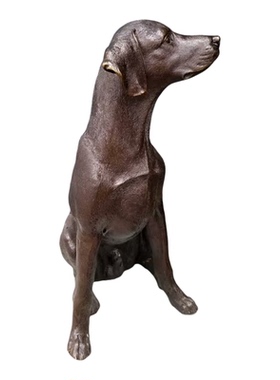 罗威纳犬一比一大号铜狗摆件