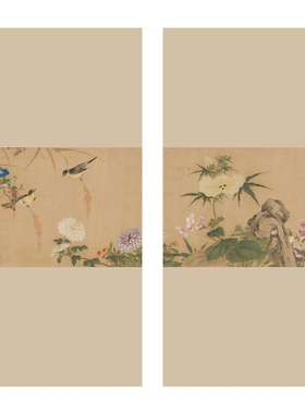 中式古典花鸟柜子改造贴纸复古风家具翻新衣柜门软装自粘美化装饰