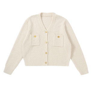 【清仓】LAMC丨显瘦小个子小香风针织毛衣开衫短款秋冬外套休闲女