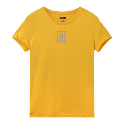 短袖时尚纯色简约印花百搭女体恤